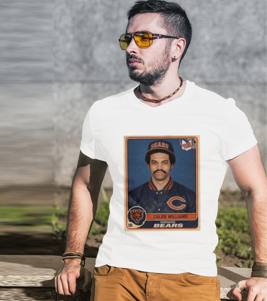 Caleb Williams Chicago Bears QB Vintage Football Card T-Shirt