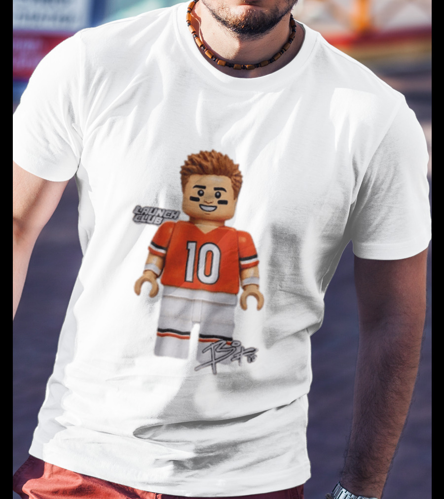 Denver Broncos Quarterback Bo Nix Launch Club 10 T-Shirt