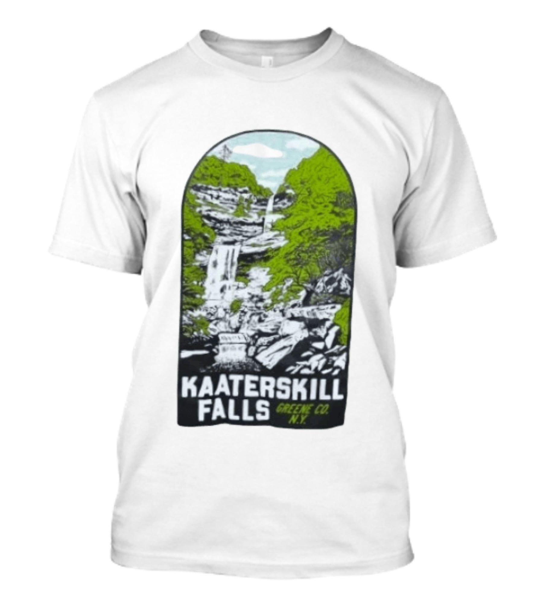 Kaaterskill Falls Greene Co NY Scenic Nature Waterfall Landscape T-Shirt