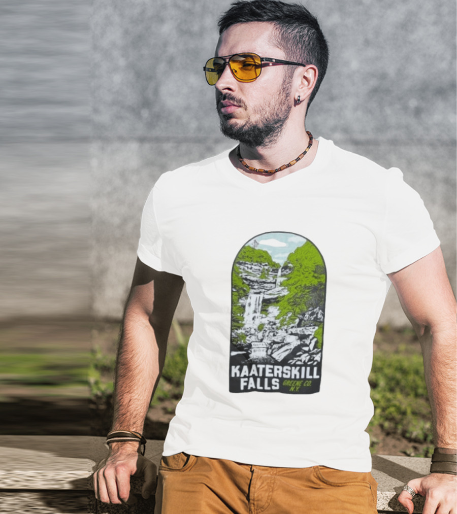 Kaaterskill Falls Greene Co NY Scenic Nature Waterfall Landscape T-Shirt