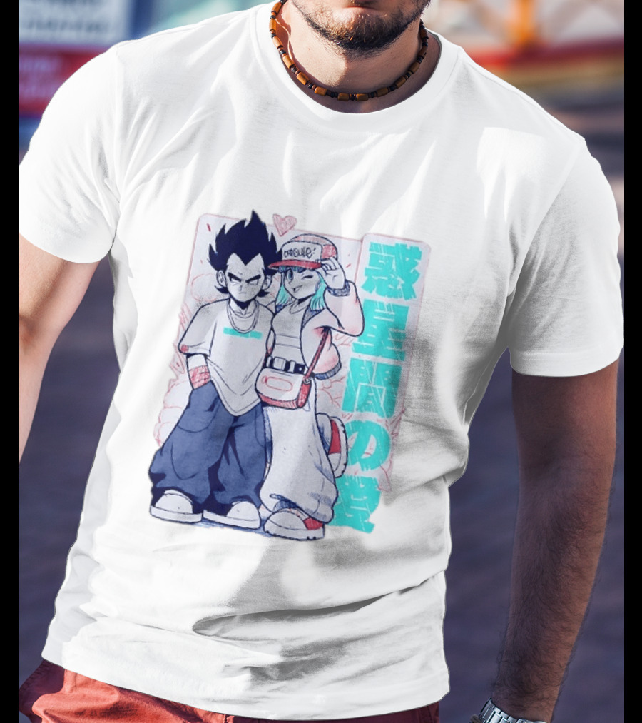 Vegeta Bulma Capsule Corp Love Dragon Ball Z Kanji T-Shirt