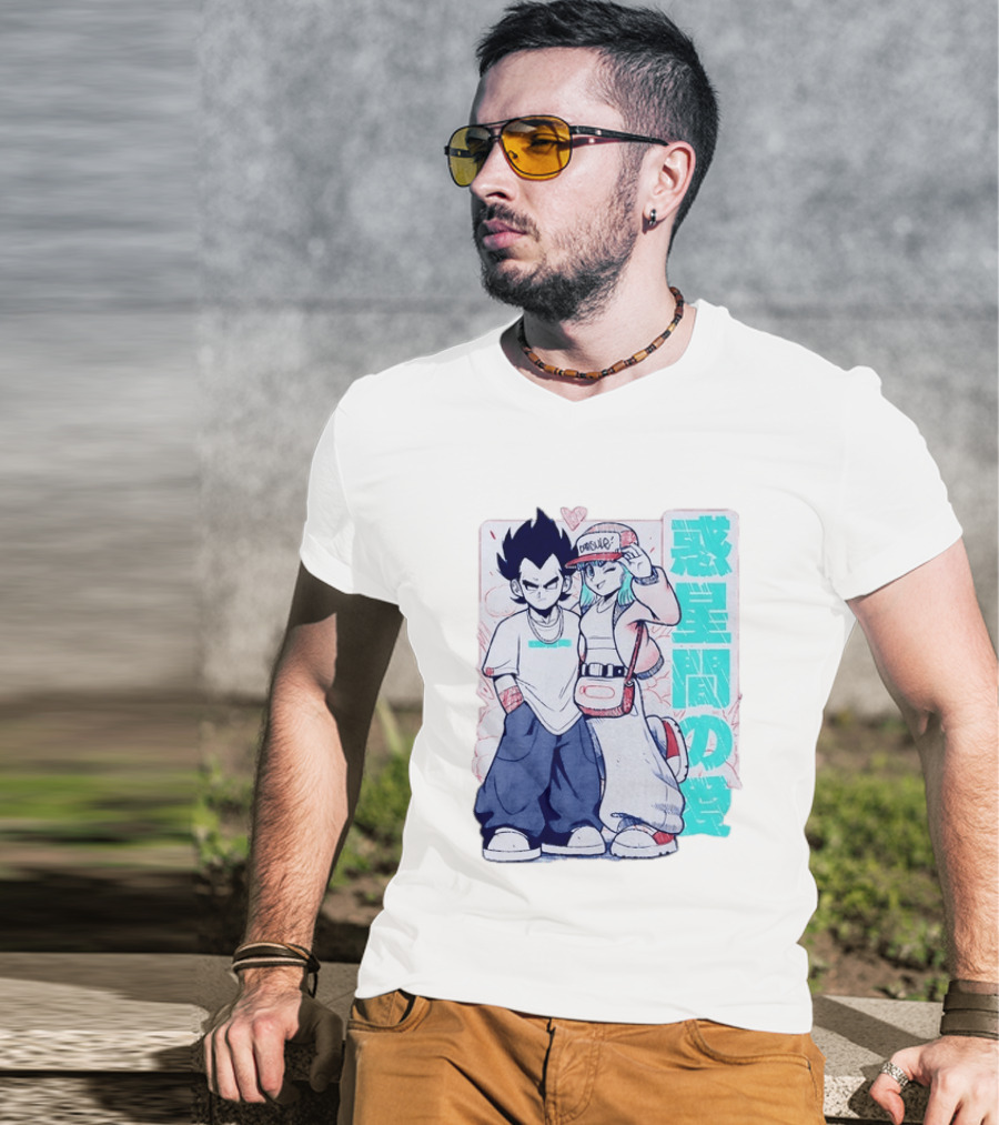 Vegeta Bulma Capsule Corp Love Dragon Ball Z Kanji T-Shirt