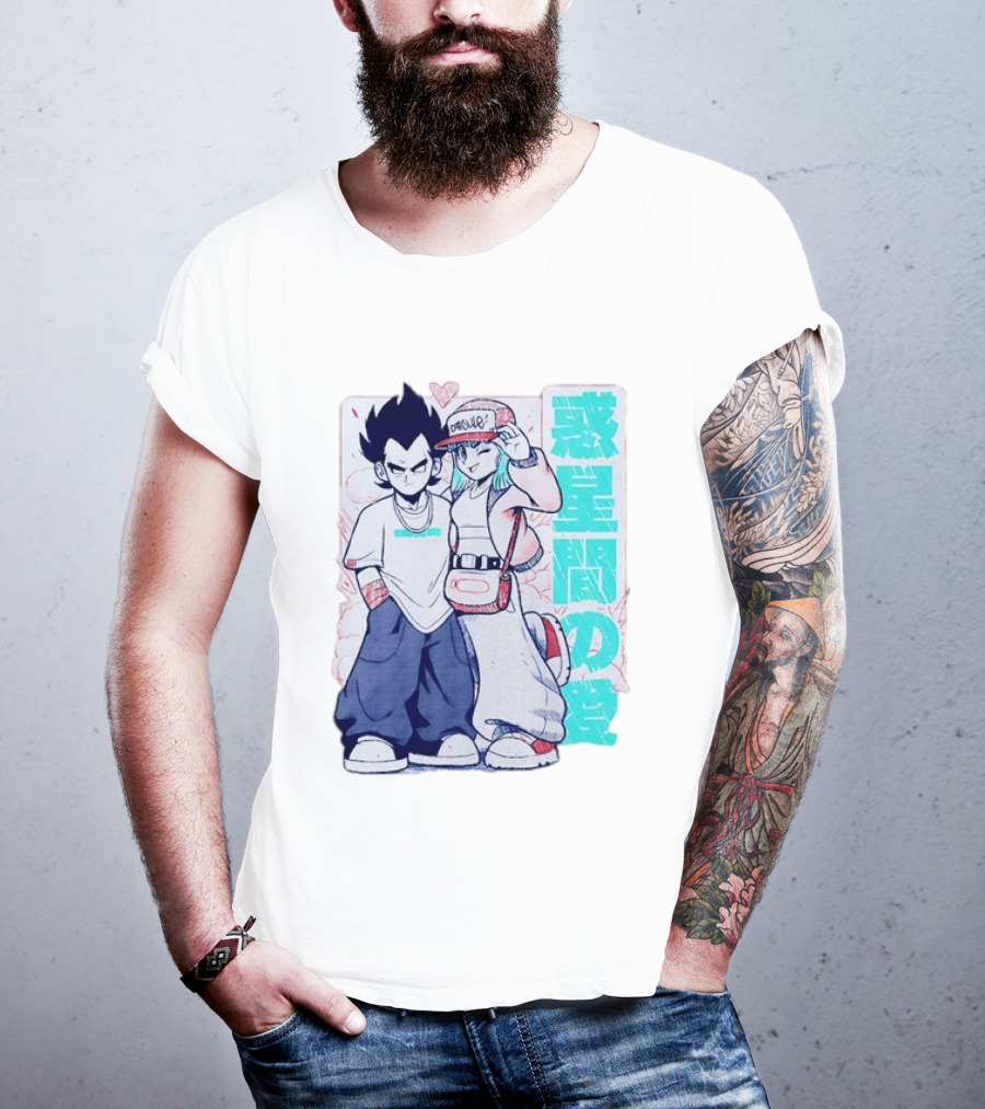 Vegeta Bulma Capsule Corp Love Dragon Ball Z Kanji T-Shirt