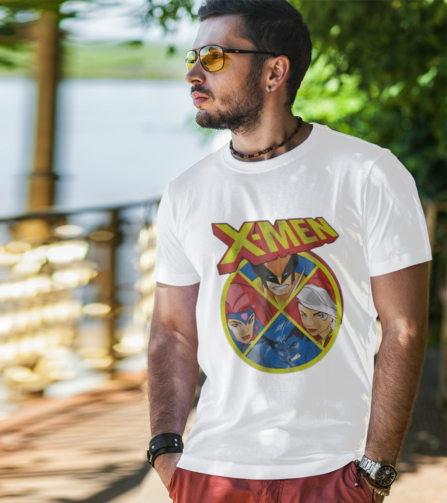 X Men Wolverine Jean Grey Rogue Beast Classic Comic Characters T-Shirt