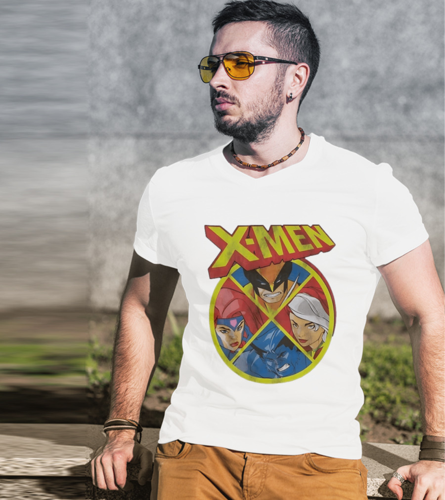 X Men Wolverine Jean Grey Rogue Beast Classic Comic Characters T-Shirt
