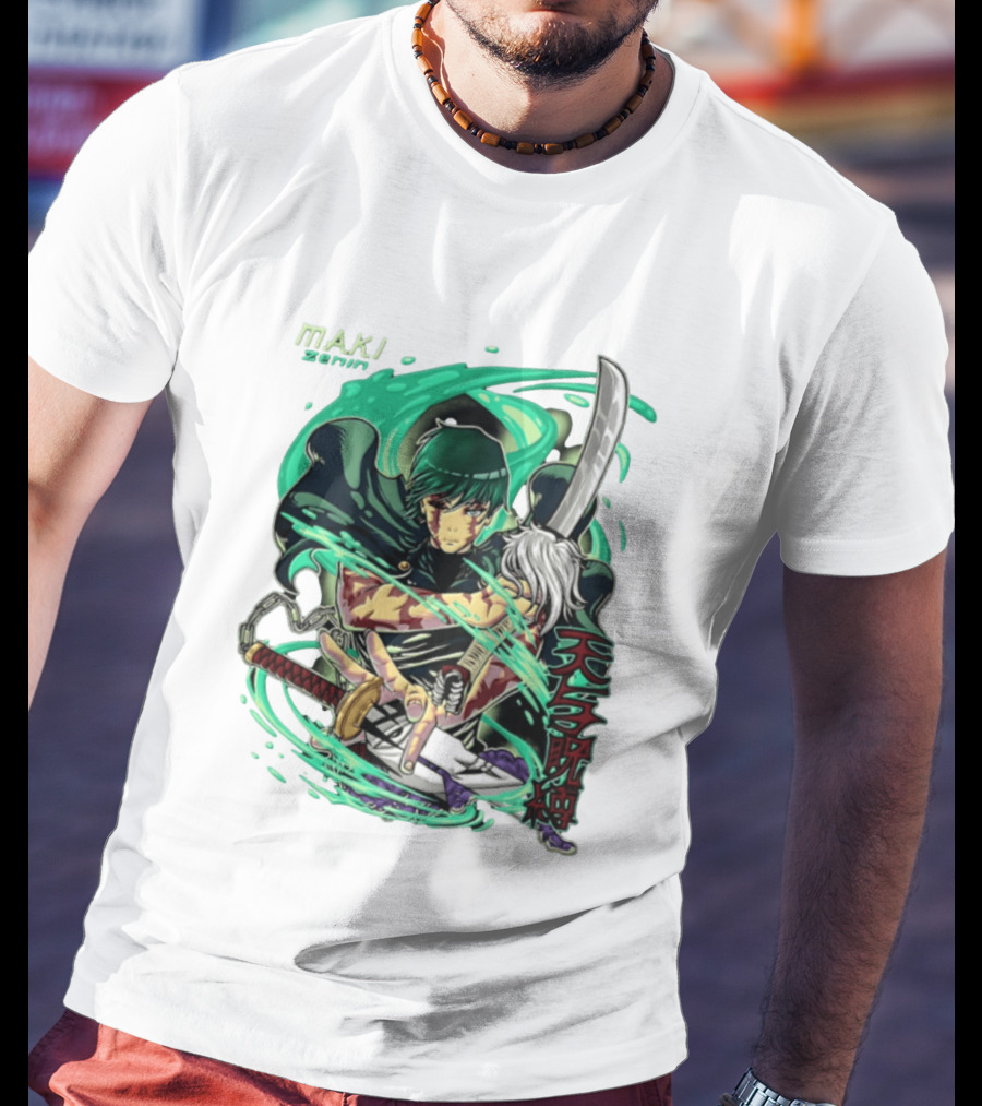 Maki Zenin Jujutsu Kaisen Anime Manga JJK Sword T-Shirt
