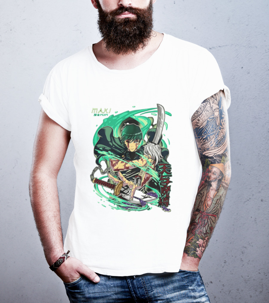 Maki Zenin Jujutsu Kaisen Anime Manga JJK Sword T-Shirt