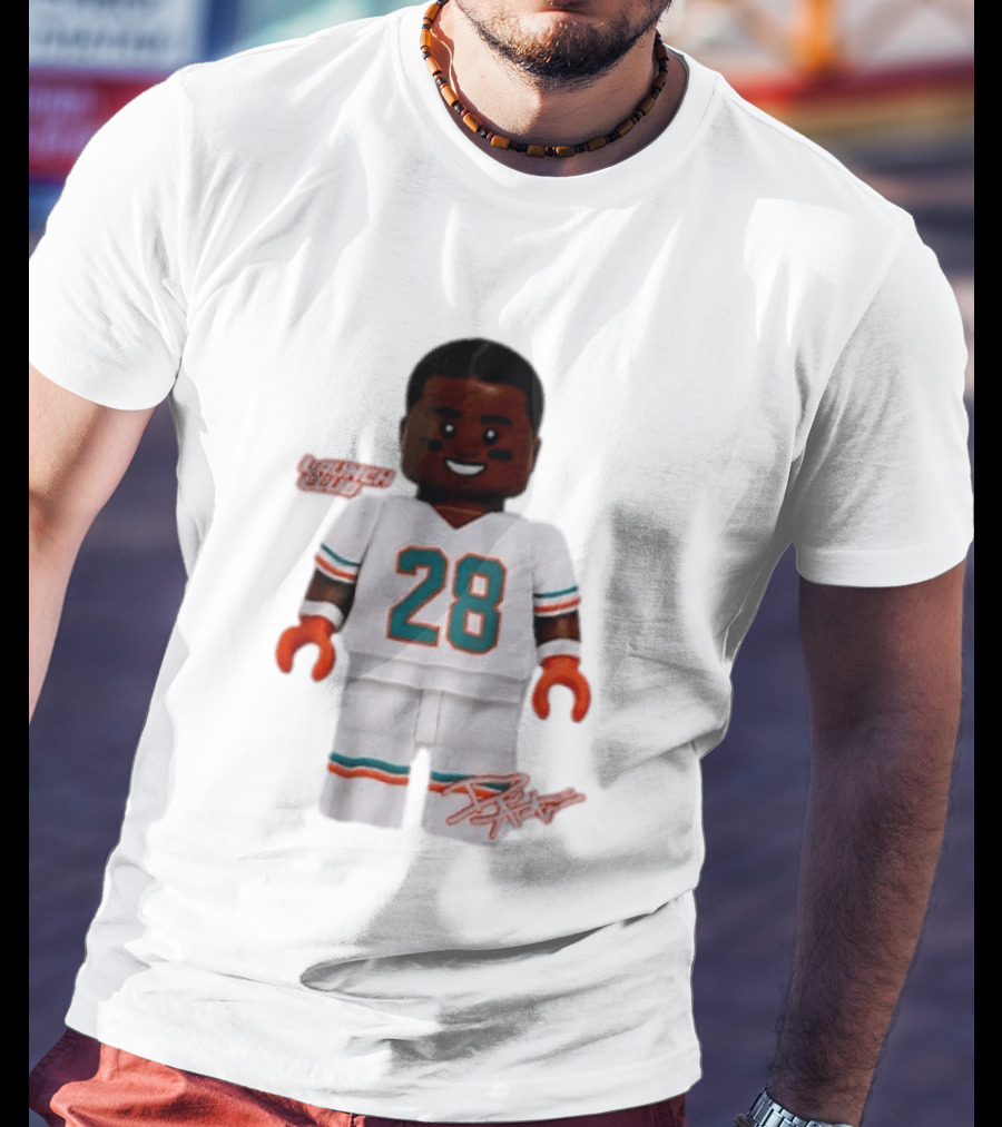Miami Dolphins De'Von Achane 28 Launch Code Lego T-Shirt