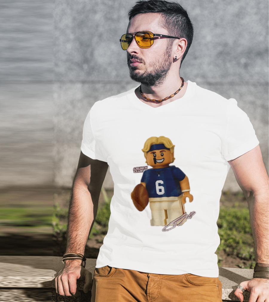 New York Giants Quarterback Jaxson Dart Lego Launch Club 6 Football Cartoon T-Shirt
