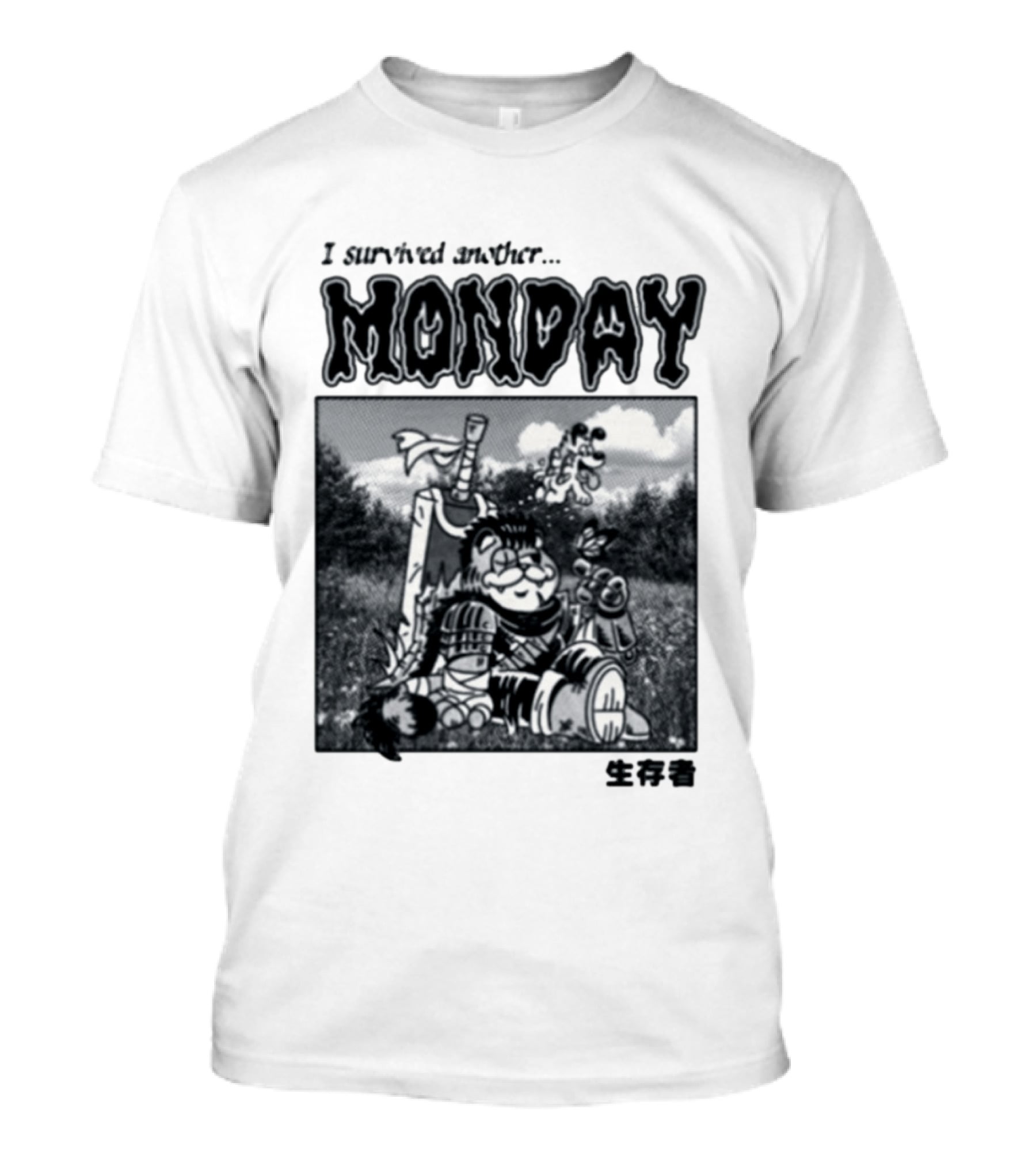 I Survived Another Monday Manga Survivor Berserk T-Shirt