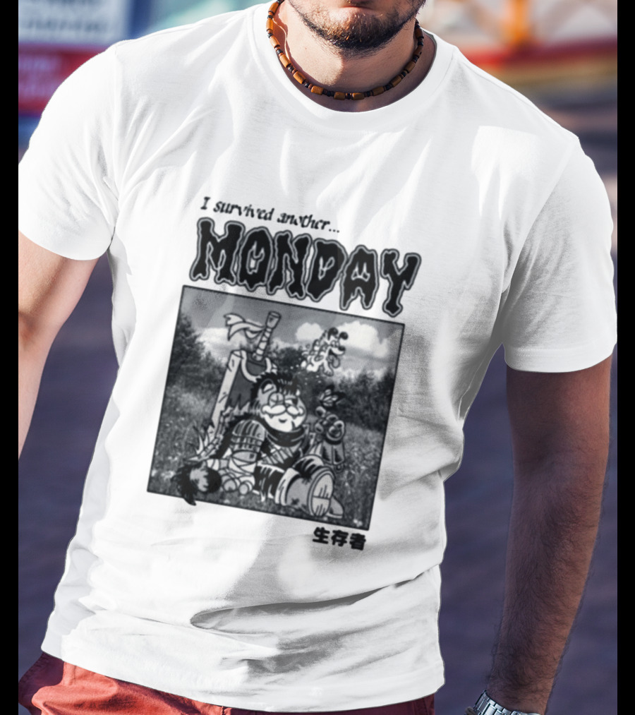 I Survived Another Monday Manga Survivor Berserk T-Shirt