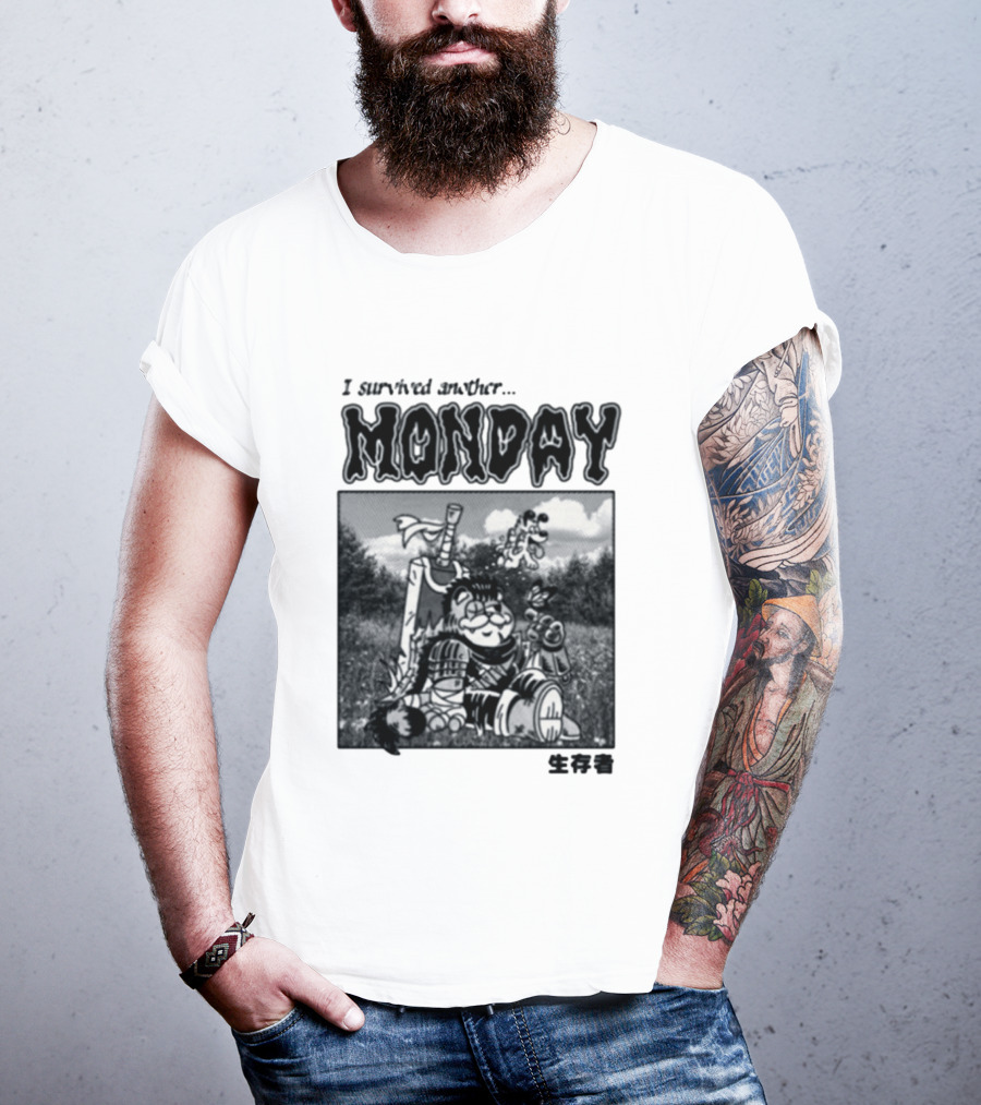 I Survived Another Monday Manga Survivor Berserk T-Shirt