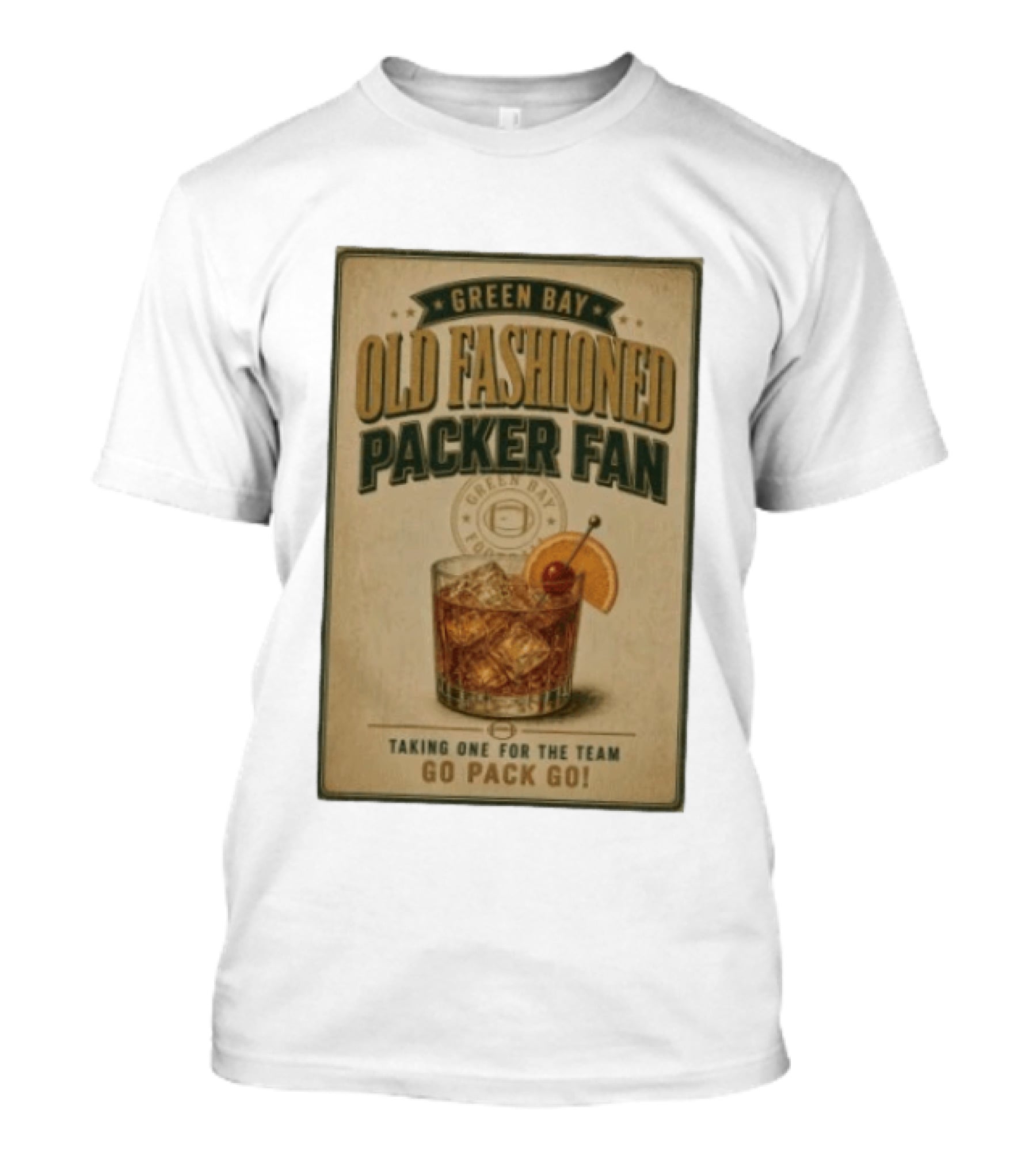 Green Bay Old Fashioned Packer Fan Taking One For The Team Go Pack Go T-Shirt