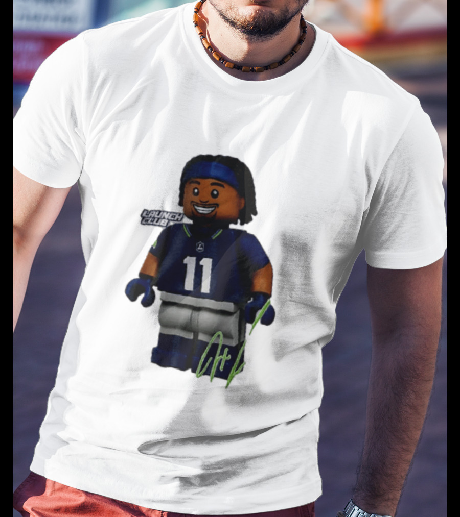 Seattle Seahawks Jaxon Smith Njigba Number 11 Launch Club Edition T-Shirt