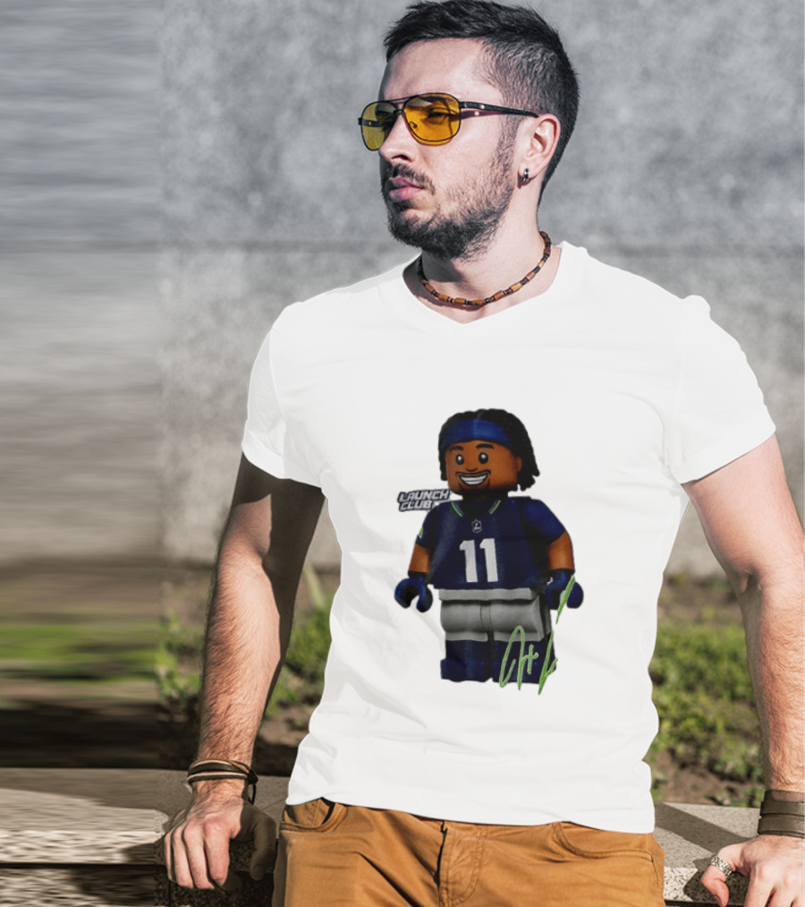Seattle Seahawks Jaxon Smith Njigba Number 11 Launch Club Edition T-Shirt