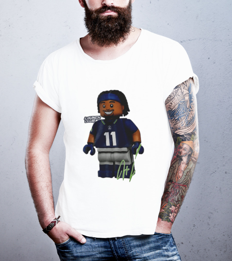 Seattle Seahawks Jaxon Smith Njigba Number 11 Launch Club Edition T-Shirt