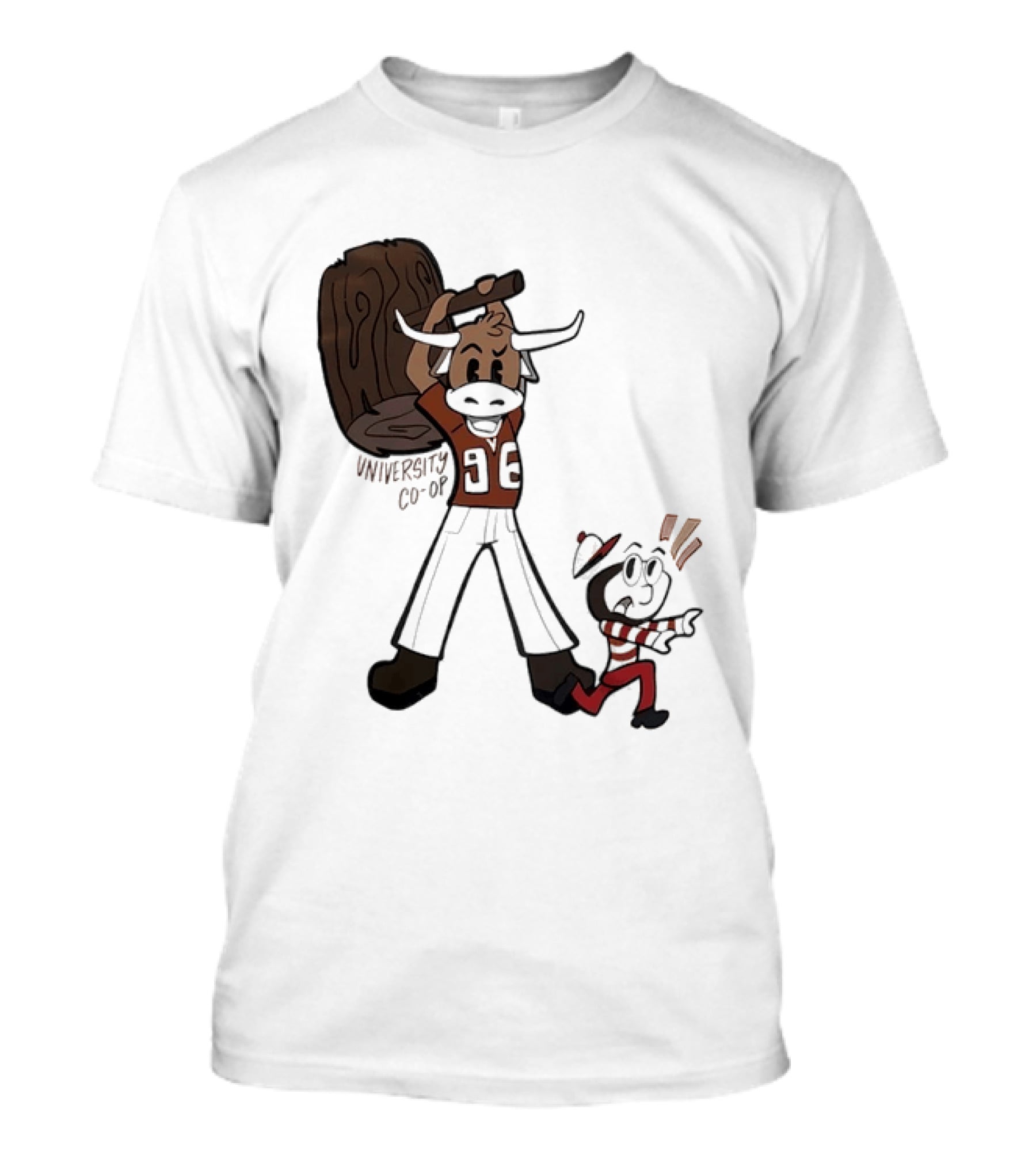 University Co Op Texas Longhorns Vs Ohio State Buckeyes 96 Mascot Showdown T-Shirt