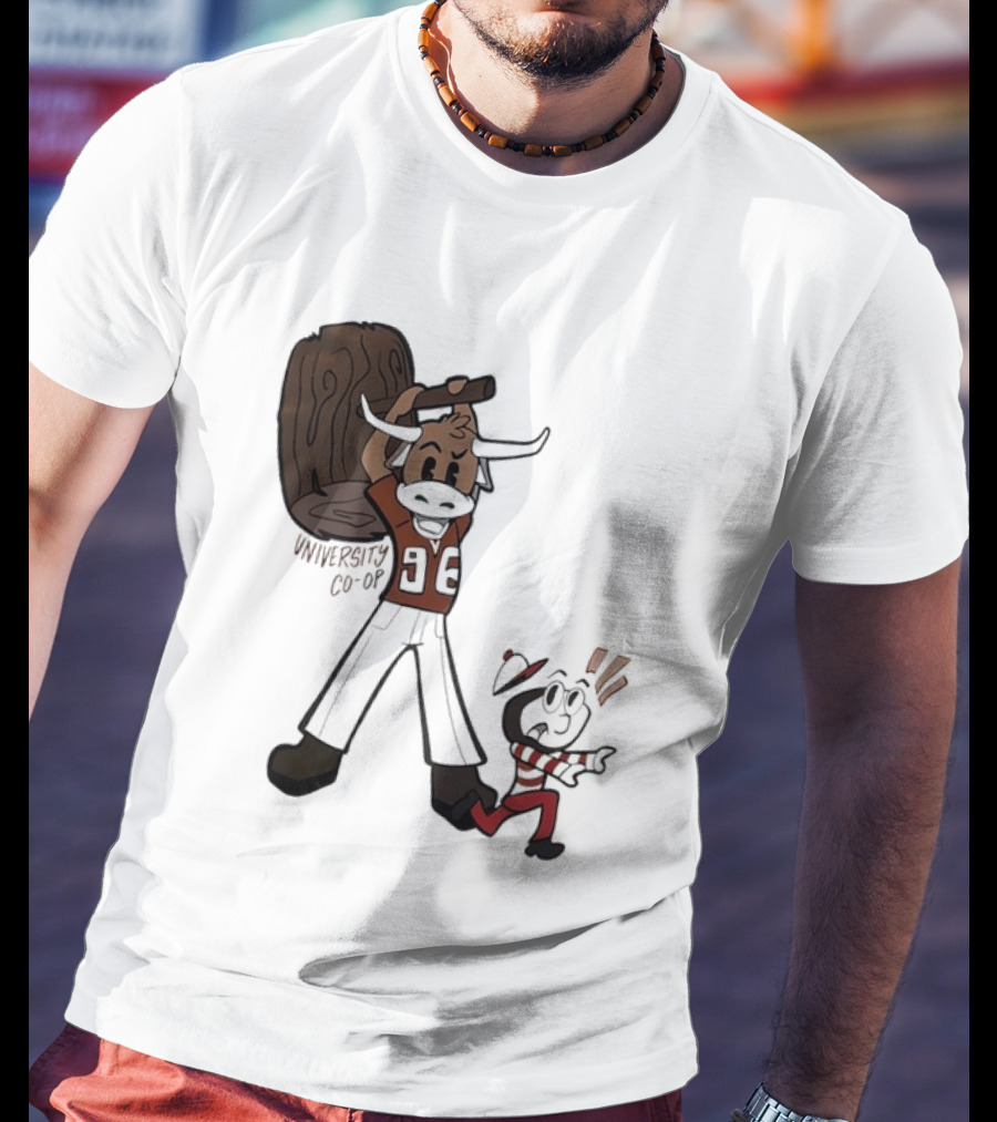 University Co Op Texas Longhorns Vs Ohio State Buckeyes 96 Mascot Showdown T-Shirt
