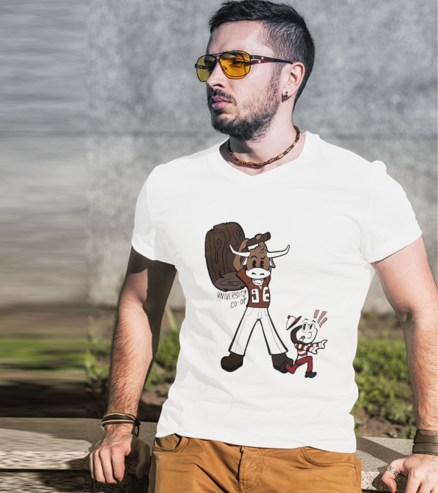 University Co Op Texas Longhorns Vs Ohio State Buckeyes 96 Mascot Showdown T-Shirt