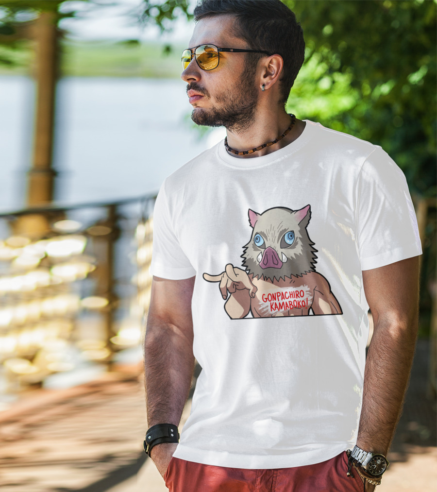 Kimetsu No Yaiba Demon Slayer Inosuke Gonpachiro Kamaboko T-Shirt