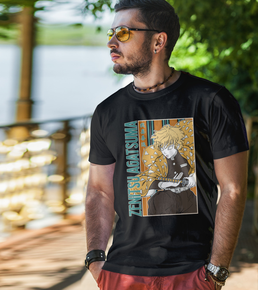 Zenitsu Agatsuma Kimetsu No Yaiba Demon Slayer T-Shirt