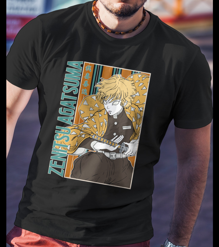 Zenitsu Agatsuma Kimetsu No Yaiba Demon Slayer T-Shirt