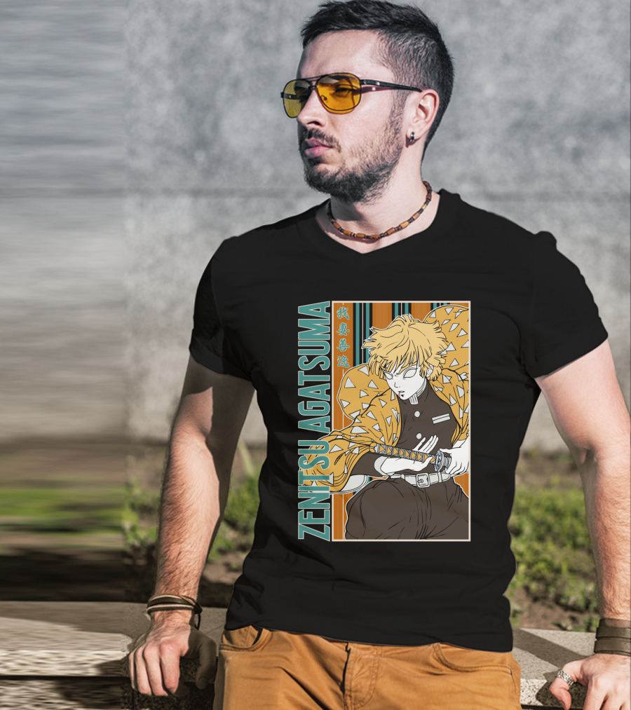 Zenitsu Agatsuma Kimetsu No Yaiba Demon Slayer T-Shirt