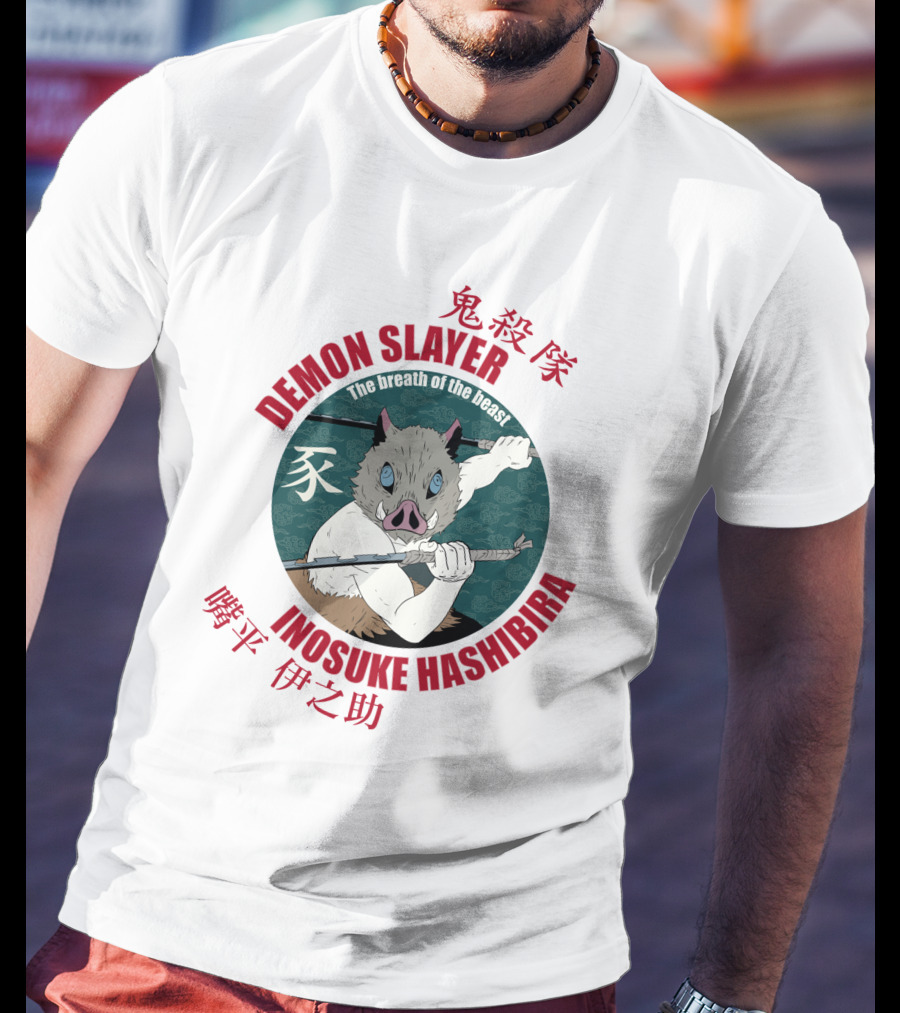 Demon Slayer Inosuke Hashibira The Breath Of The Beast Chibi Kimetsu No Yaiba T-Shirt