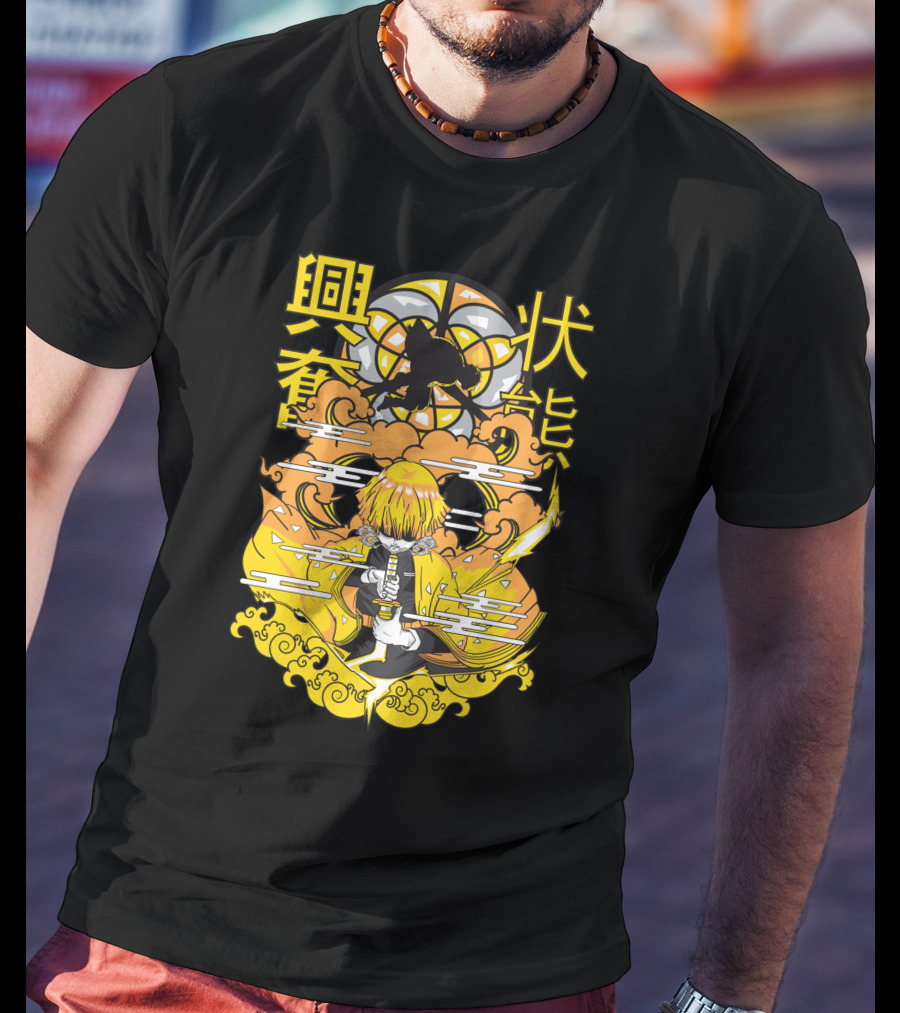 Demon Slayer Kimetsu No Yaiba Zenitsu Agatsuma Lightning Thunder Breathing T-Shirt