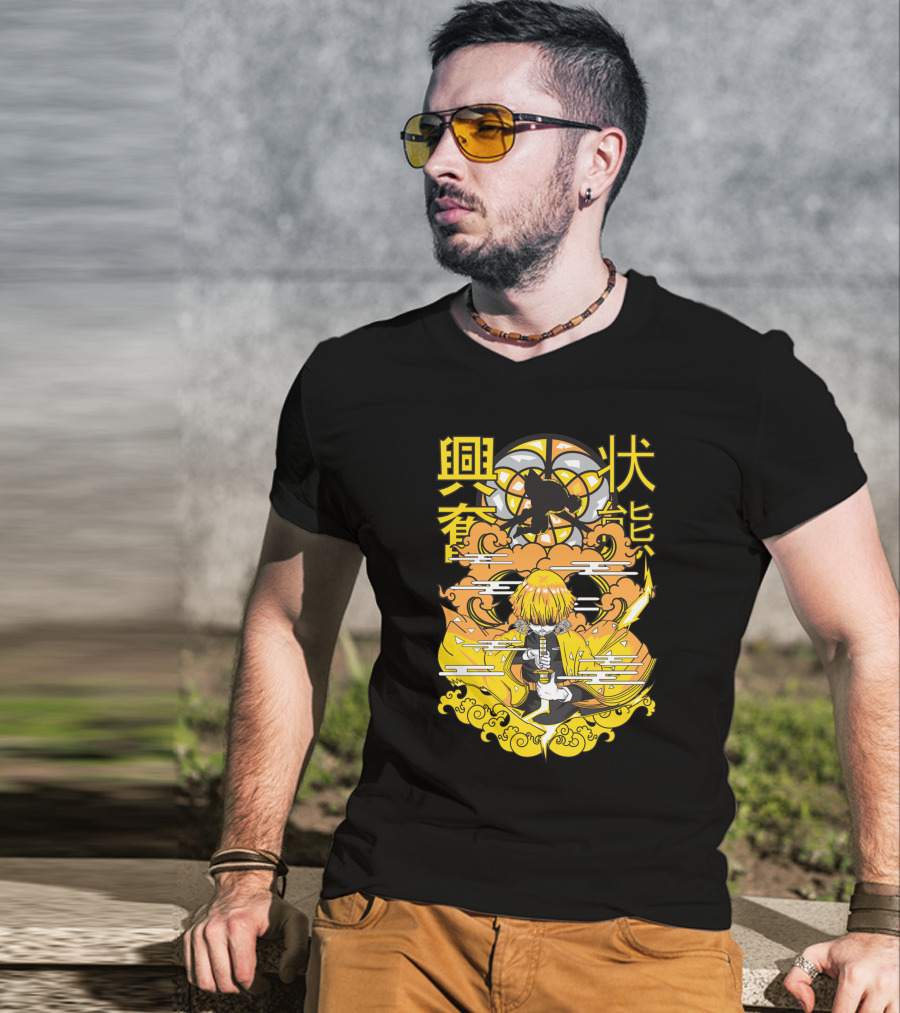 Demon Slayer Kimetsu No Yaiba Zenitsu Agatsuma Lightning Thunder Breathing T-Shirt