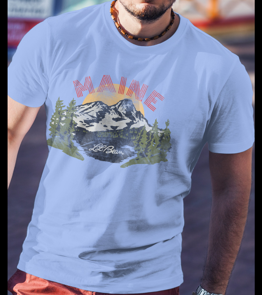 MAINE LL BEAN Mountain Landscape T-Shirt