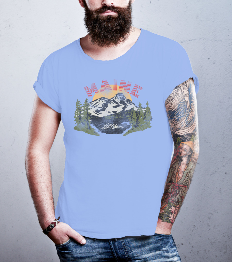 MAINE LL BEAN Mountain Landscape T-Shirt