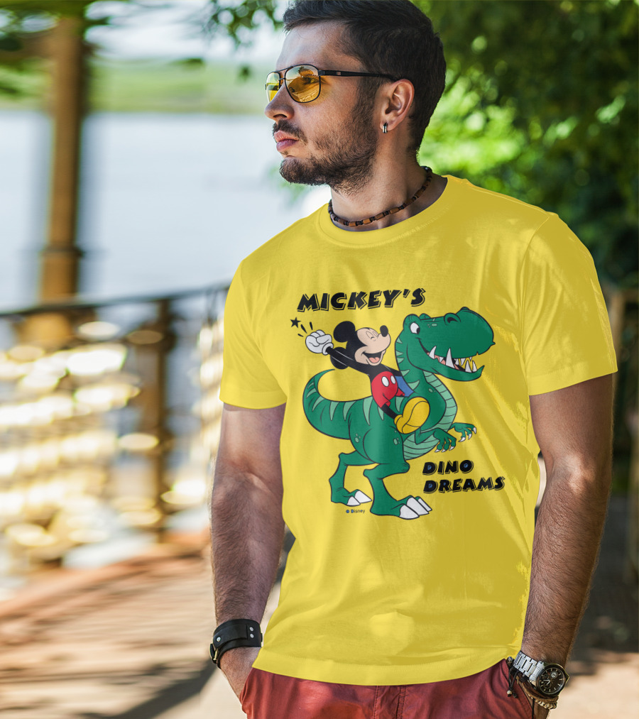 Mickey's Dino Dreams Adventure With Dinosaur Disney T-Shirt