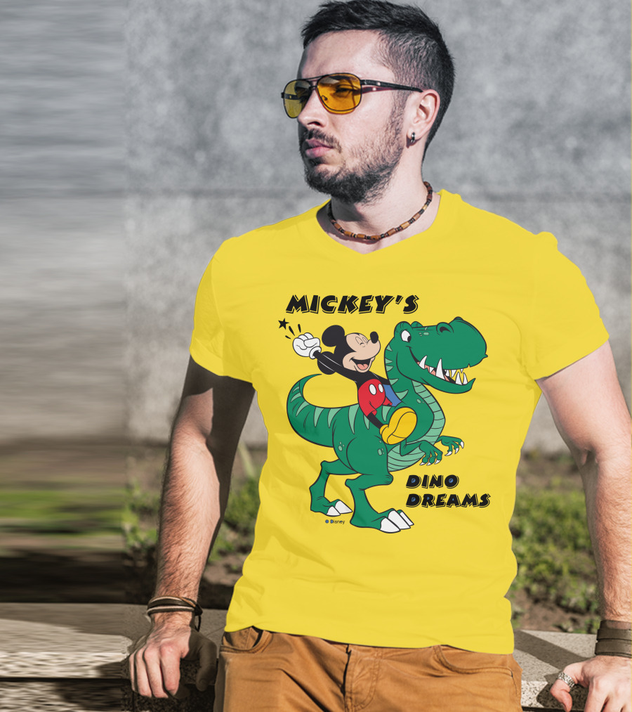 Mickey's Dino Dreams Adventure With Dinosaur Disney T-Shirt