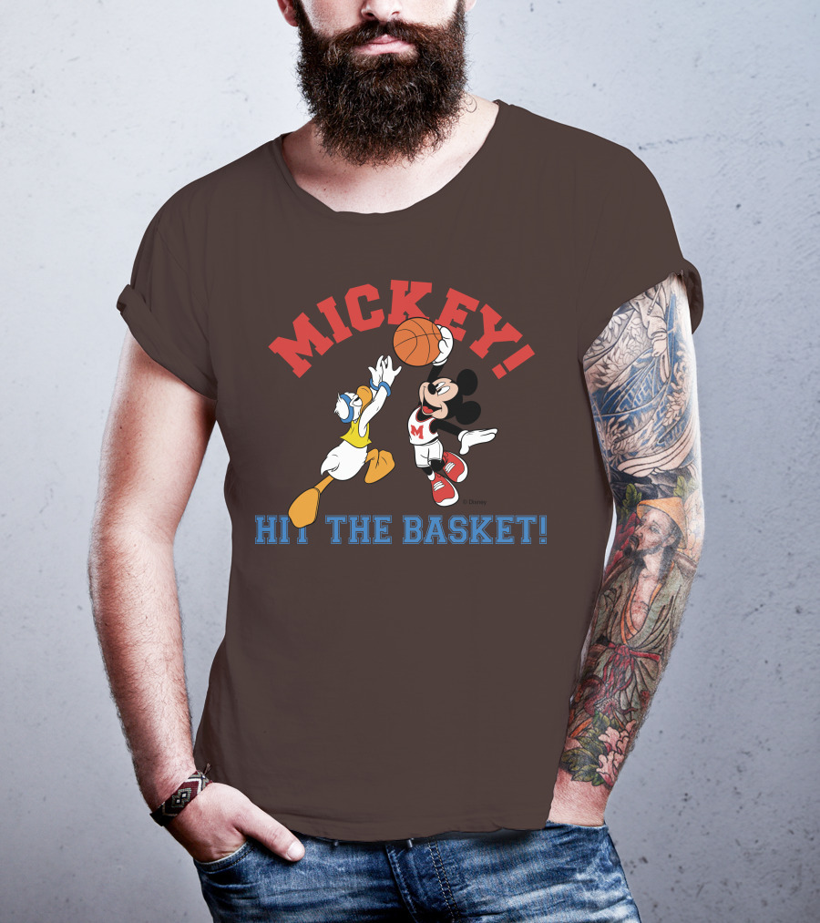 Mickey Hit The Basket Basketball Challenge T-Shirt