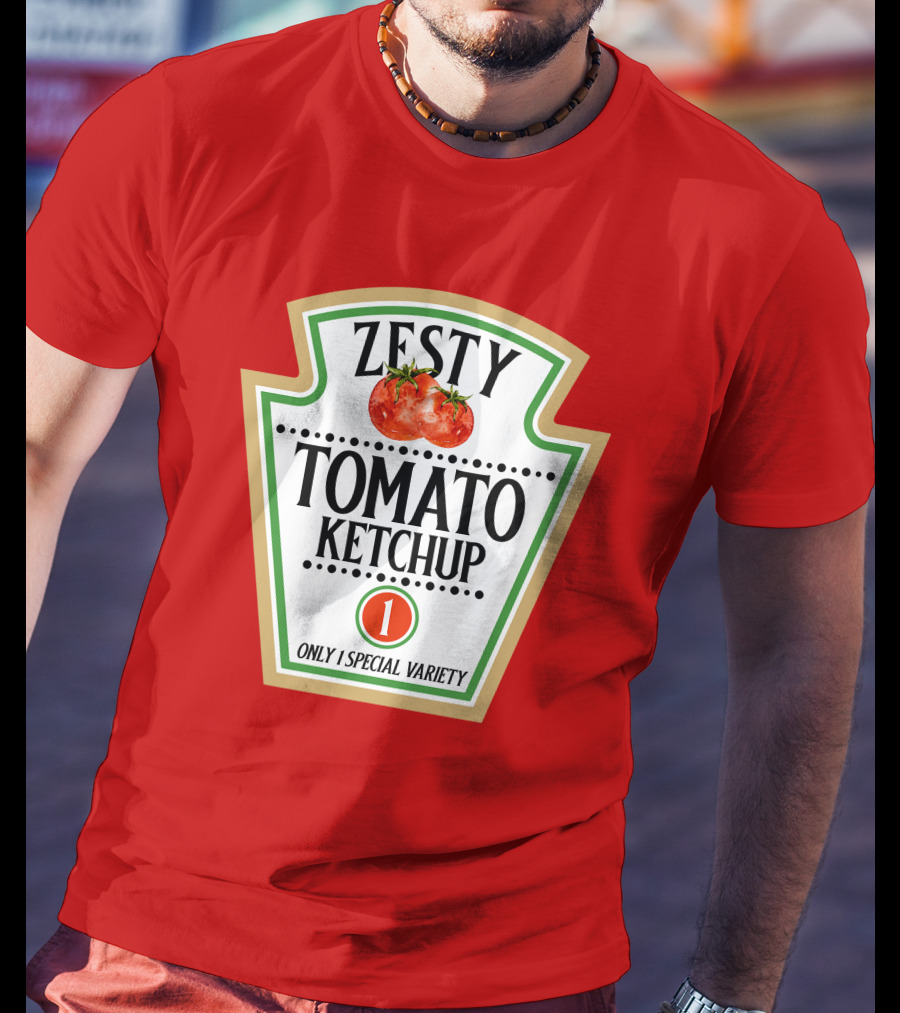 Zesty Tomato Ketchup Only 1 Special Variety Funny Halloween Costumes Group Set T-Shirt