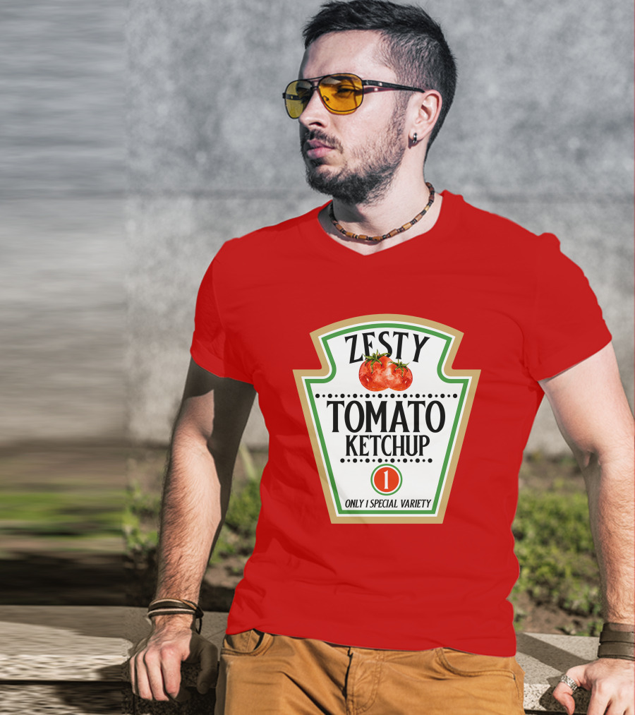 Zesty Tomato Ketchup Only 1 Special Variety Funny Halloween Costumes Group Set T-Shirt