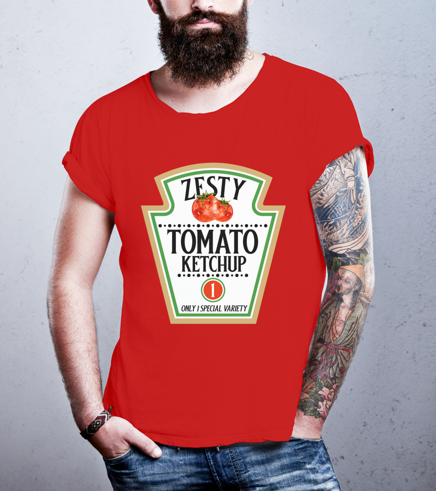 Zesty Tomato Ketchup Only 1 Special Variety Funny Halloween Costumes Group Set T-Shirt