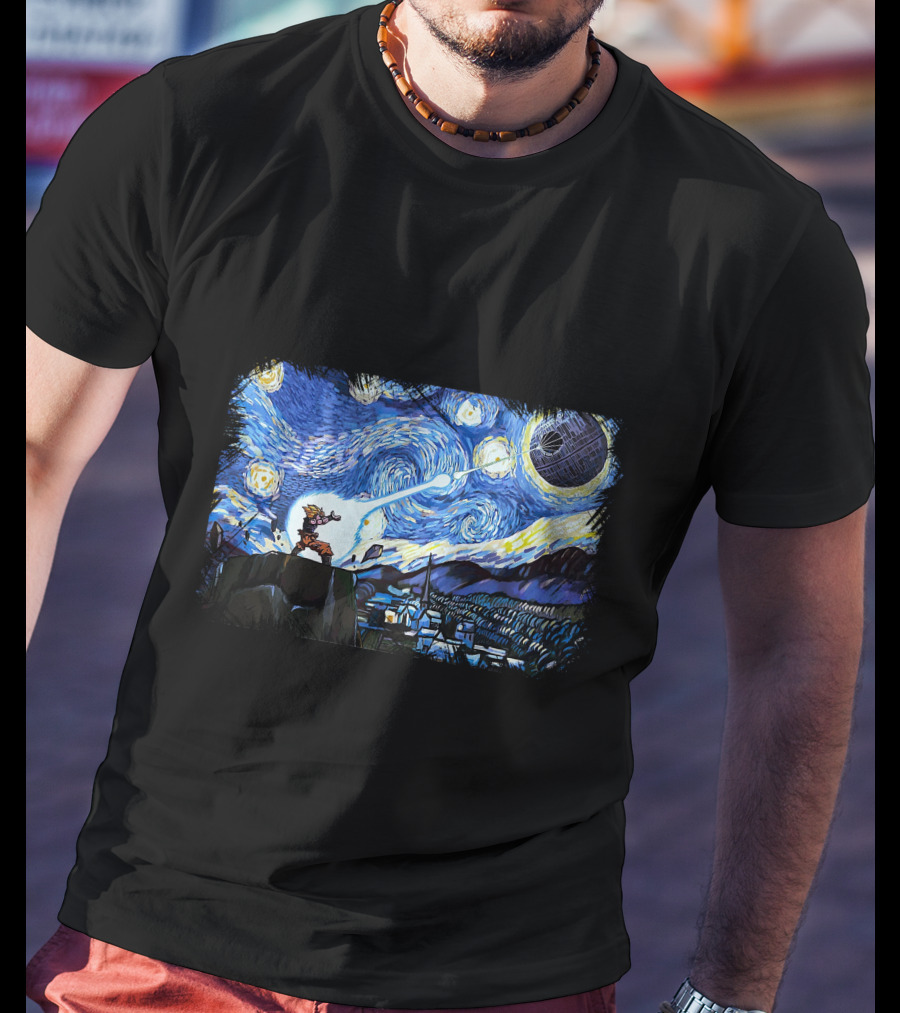 Van Gogh-Ku Starry Night Fusion Battle T-Shirt