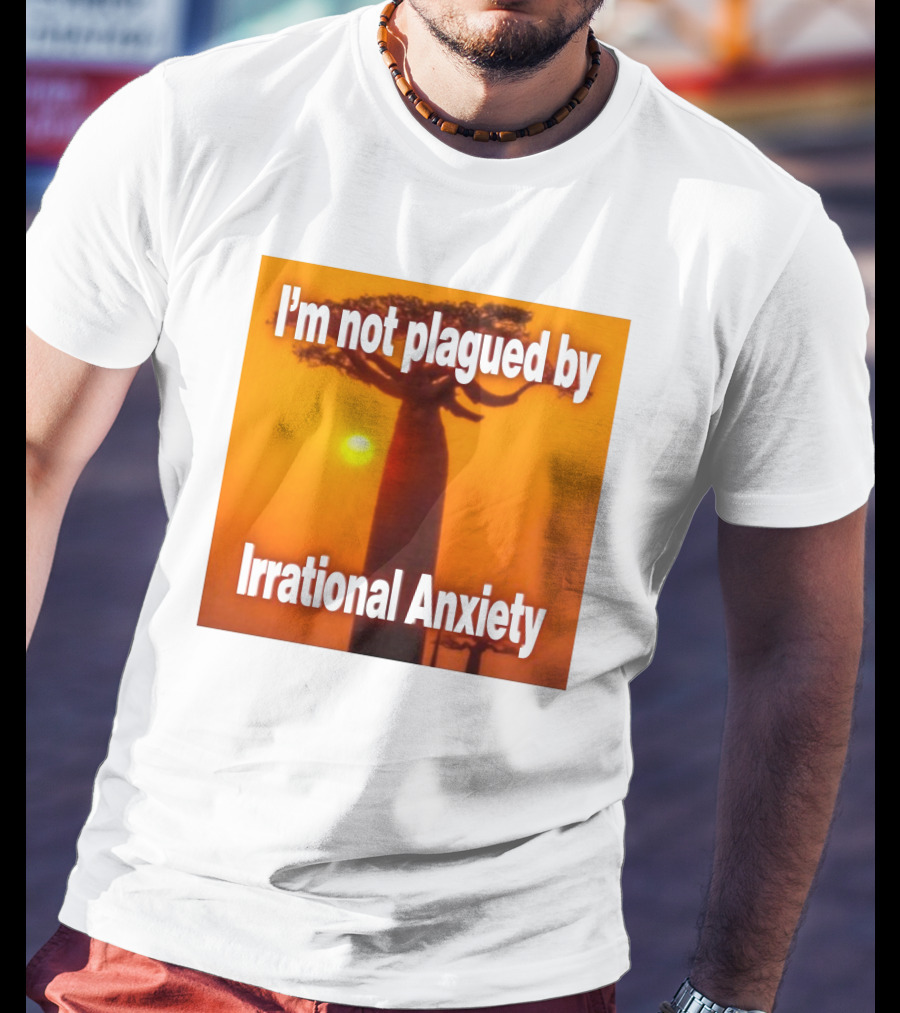 Imbuggyhear Global Self Hypnosis I'm Not Plagued By Irrational Anxiety Baobab Tree Sunset T-Shirt