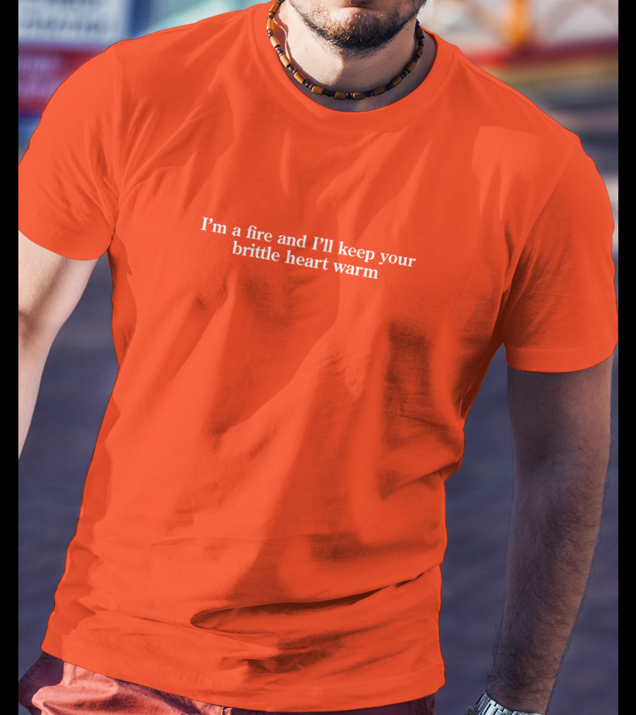 The Swift Society Folklore I'm A Fire And I'll Keep Your Brittle Heart Warm Red T-Shirt