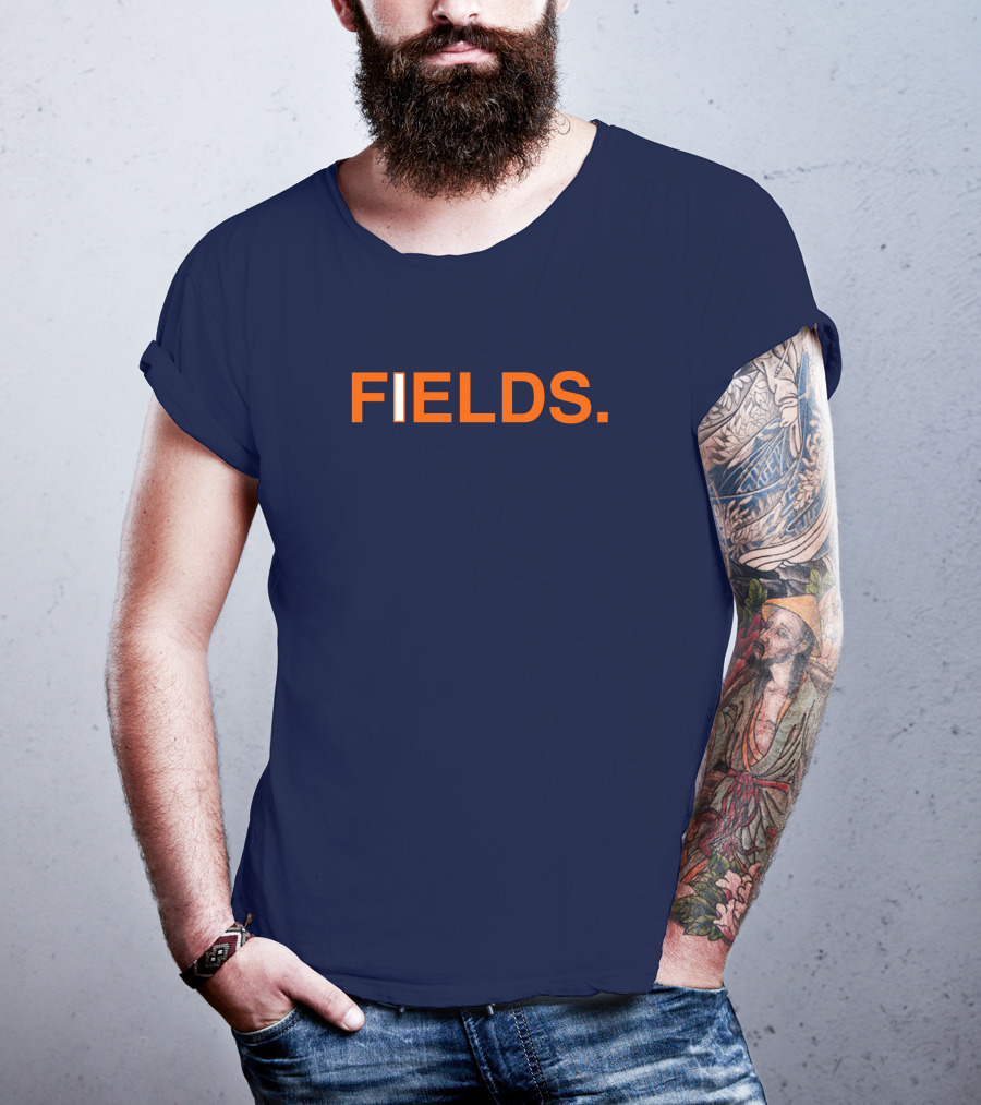 FIELDS Obvious Fields Bold Text Navy Blue T-Shirt