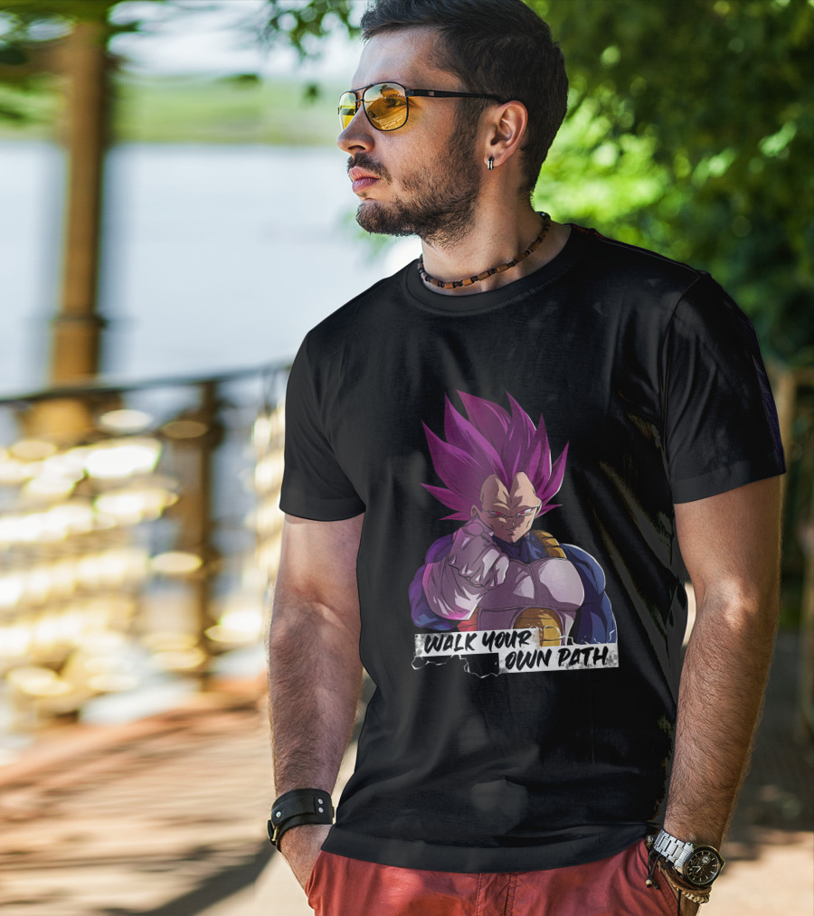 Ultra Ego Motivational Merch Walk Your Own Path Emperor Big Vegeta T-Shirt