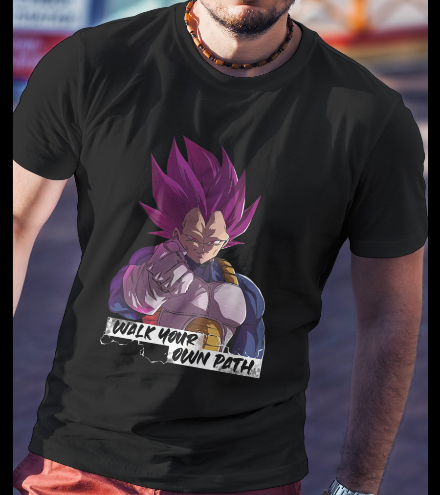 Ultra Ego Motivational Merch Walk Your Own Path Emperor Big Vegeta T-Shirt