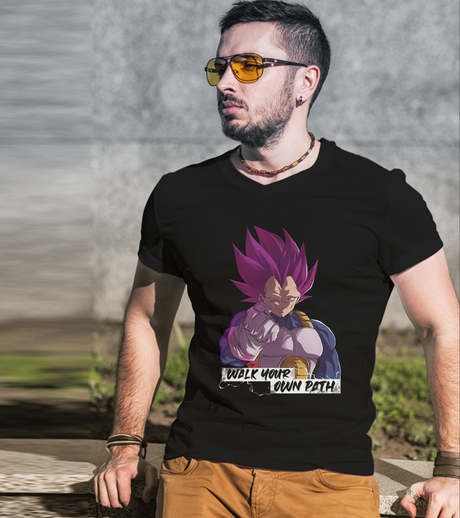 Ultra Ego Motivational Merch Walk Your Own Path Emperor Big Vegeta T-Shirt