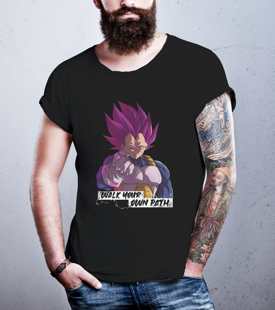 Ultra Ego Motivational Merch Walk Your Own Path Emperor Big Vegeta T-Shirt