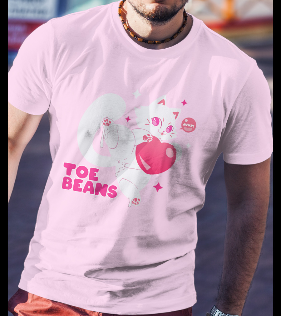 Toe Beans Juicy Cat Candy Heart Kawaii T-Shirt