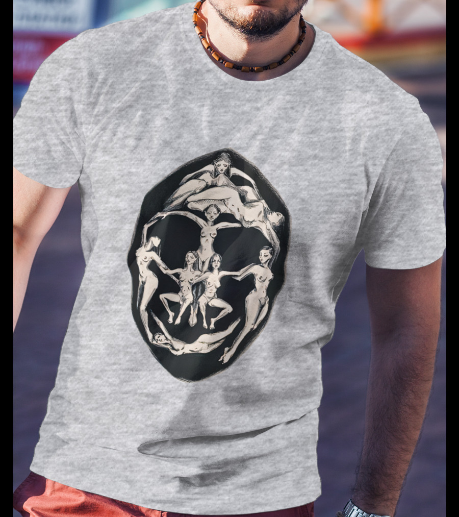 Girl Plastic Art Store Merch Dali Recreation Men's Heavyweight Surrealist Face T-Shirt