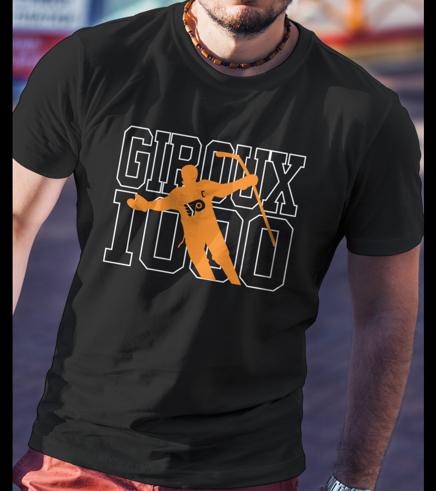 Claude Giroux Philadelphia Flyers Giroux 1000 Hockey Milestone T-Shirt