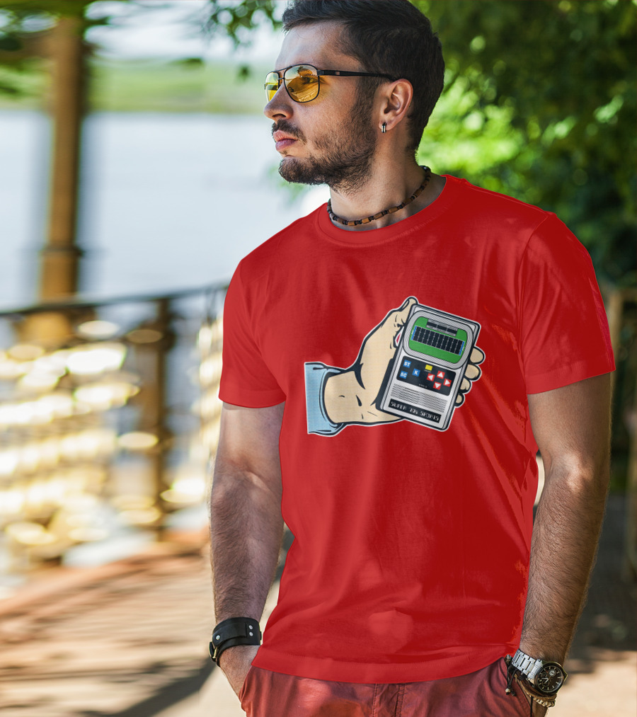 Super 70s Sports Handheld Electronic Football Vintage Style Retro Gaming Nostalgia T-Shirt